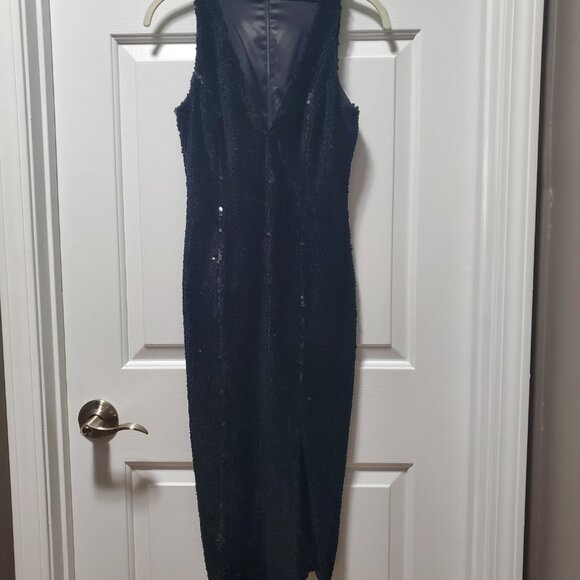 JAYGODFREY Black Velvet Sequin Dress | 2 - Picture 3 of 6